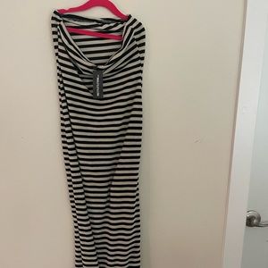 Strapless fitted / stretchy maxi dress from PLT never worn